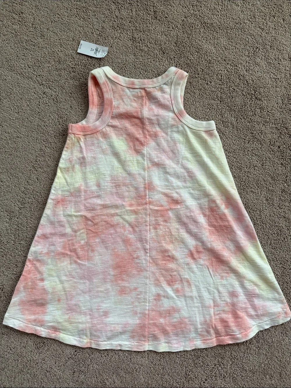GAP Girls Tie-Dye Tank Dress in Pink and Yellow Pastels